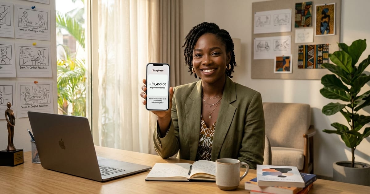 Empowered African Novelist with Direct Royalty Payout Notification
